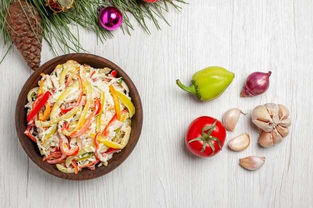 Основные компоненты и подготовка продуктов для салата радуга